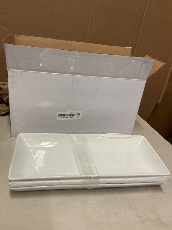 Photo 1 of 3 Porcelain Serving Platters for Fruit Dessert Presentation Thanksgiving Christmas Party Display Set, 14 Inch