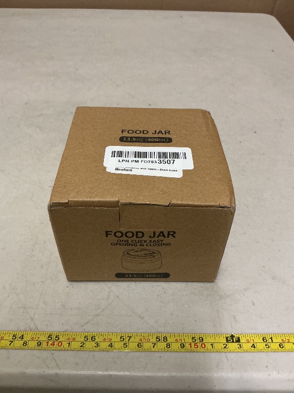 Photo 1 of 13.5oz Soup Thermo for Hot Food Kids Insulated Vacuum Food Jar with Buckle Lid,Wide Mouth Leakproof Stainless Steel Lunch Container with Spoon-Black Game