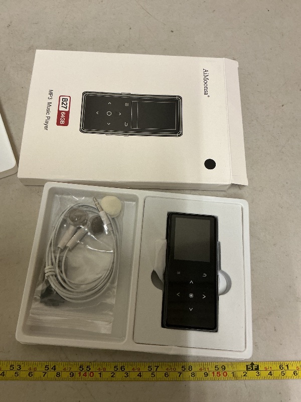 Photo 1 of 64GB MP3 Player with Bluetooth 5.2, AiMoonsa Music Player with Built-in HD Speaker, FM Radio, Voice Recorder, HiFi Sound, E-Book, Earphones Included
