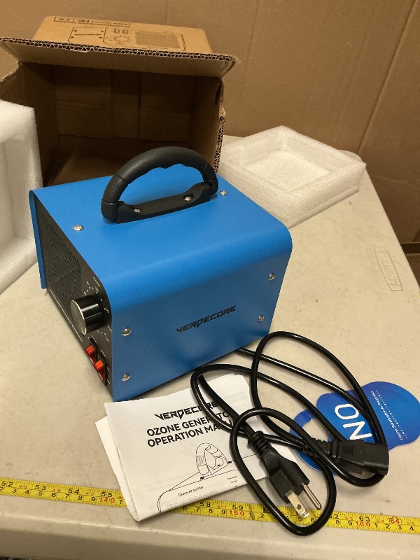 Photo 1 of 120,000mg/h 0zone Generator High Capacity Ozone Machine & Negative Ion Air Purifier for Home, Car, Pet Odor Removal, O3 Odor Eliminator up to 2,500 Sq. Ft.(Blue)