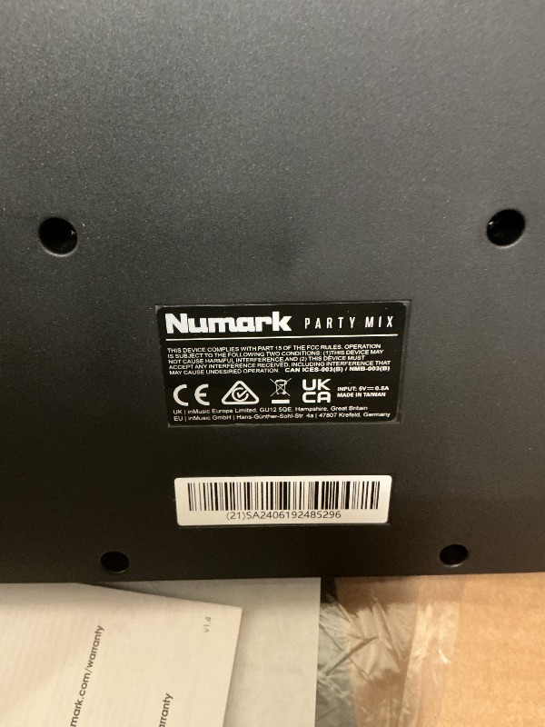 Photo 1 of Numark Party Mix II DJ Controller with Lights, 2 Decks, Mixer, Audio Interface and Serato Lite