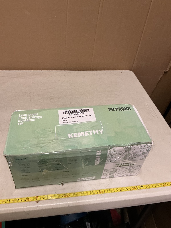 Photo 1 of 40 PCS Food Storage Containers with Lids Airtight (20 Containers & 20 Lids), Leak proof Meal Prep Container Set for Kitchen Storage, BPA-free, PVC-free Plastic, Microwave/Dishwasher Safe, Labels & Pen