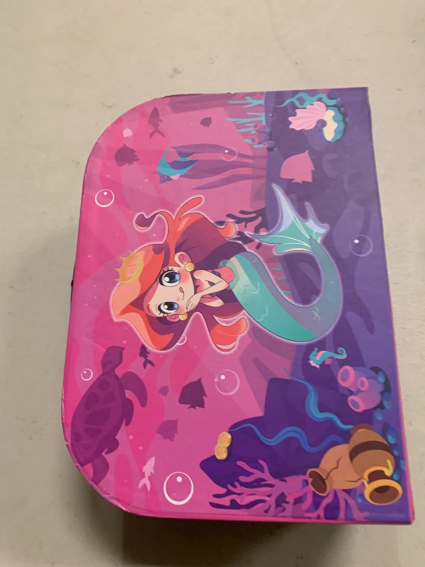 Photo 1 of 68Pcs Mermaid Tea Party Set for Little Girls,Birthday Gifts for Age 3 4 5 6 7 8 Year Old Girls,Pretend Tin Teapot, Cups, Plates,and Food Sweet Treats Playset for Princess Tea Time Play Kitchen Toys