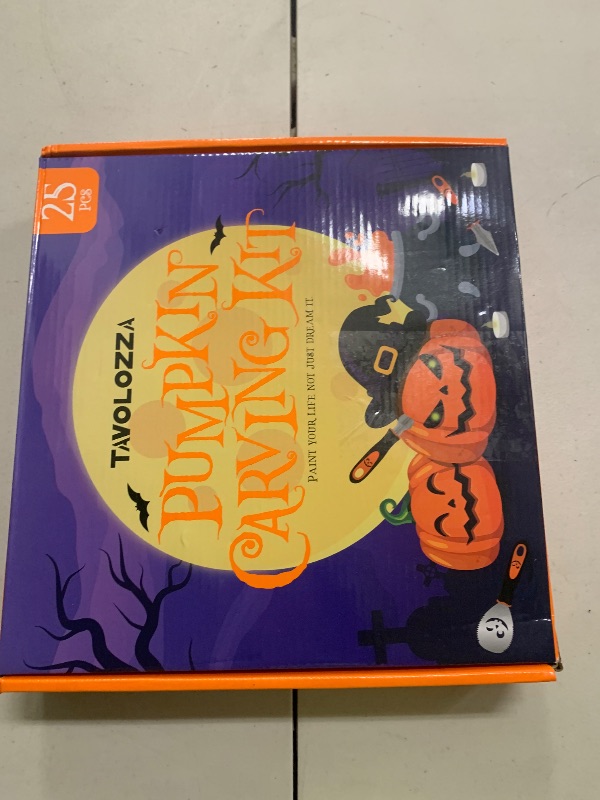 Photo 1 of 37-PCS Pumpkin Carving Kit with Cookie Cutters, LED Lights and 12PCS Stickers, Safe Reusable Stainless Steel Tools, Jack-O-Lantern Carving Set for Adults Kids and Family Halloween Decor