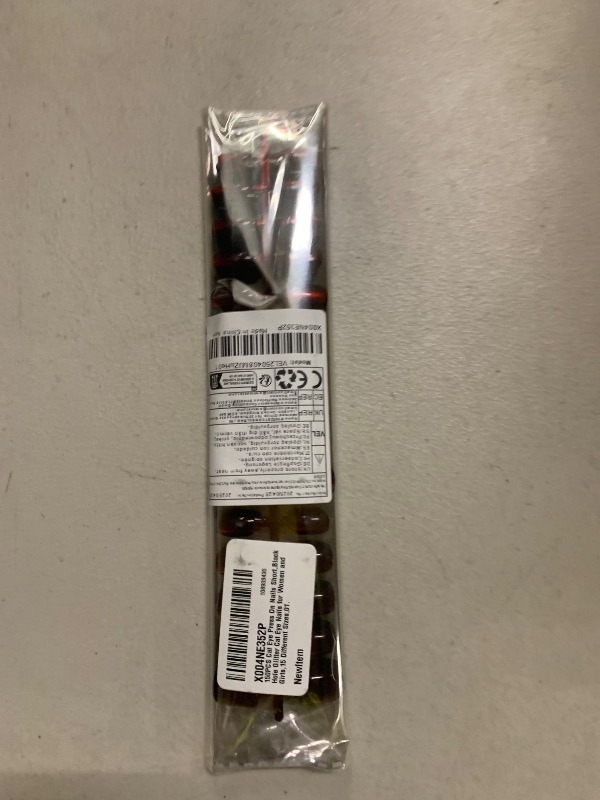 Photo 1 of 150PCS Cat Eye Press On Nails Short,Black Hole Glitter Cat Eye Nails for Women and Girls,15 Different Sizes,01.