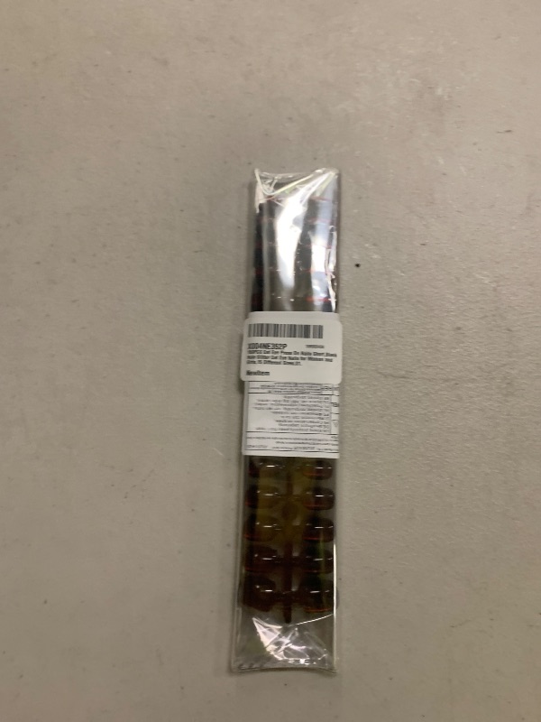 Photo 1 of 150PCS Cat Eye Press On Nails Short,Black Hole Glitter Cat Eye Nails for Women and Girls,15 Different Sizes,01.