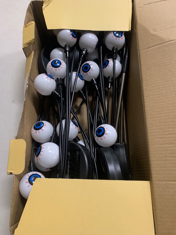 Photo 1 of 2025 Upgraded 6 Pack Halloween Decorations Outdoor, Green Solar Eyeball Lights, 36 LED Eye Balls Swaying Firefly Light Waterproof (Soft Glowing or Steady on) for Garden Lawn Pathway Grave Yard Decor