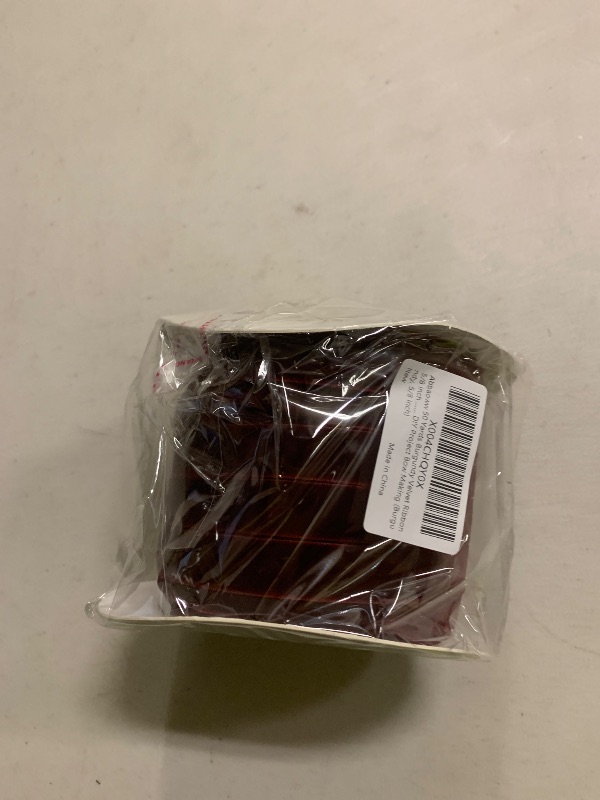 Photo 1 of Abbaoww Burgundy Velvet Ribbon 5/8 Inch Wide 50 Yards Christmas Ribbon for Gift Wrapping Flower Bouquet Bow Making Crafts Home Decor