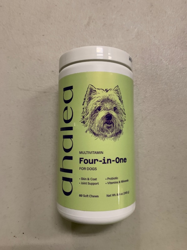 Photo 1 of AHALEA Multivitamin Treats for Dogs - Glucosamine Chondroitin for Joint Support + Digestive Enzymes & Probiotics - Grain Free Dog Vitamin for Skin & Coat + Immune Health - 60ct
