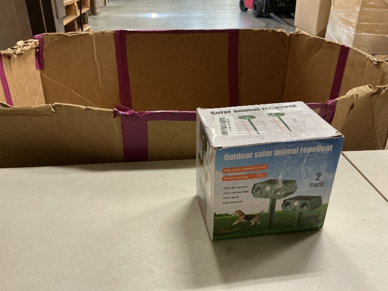 Photo 1 of 2Pack 2025 Ultrasonic Animal Repellent Outdoor Deer Repellent Devices Solar Animal Repeller Motion Activated Deterrent to Scare Cat Squirrel Rabbit Raccoon Skunk with LED Flash Lights for Yard Lawn