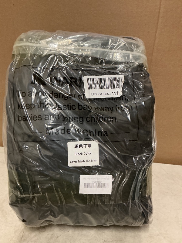 Photo 1 of 10L0L Golf Cart Cover 2/4/4+2 Passenger for Yamaha EZGO Club Car, Heavy Duty 420D Waterproof Windproof Durable Polyester Golf Cart Cover with 3 Zipper Doors for All-Weather Protection - Black