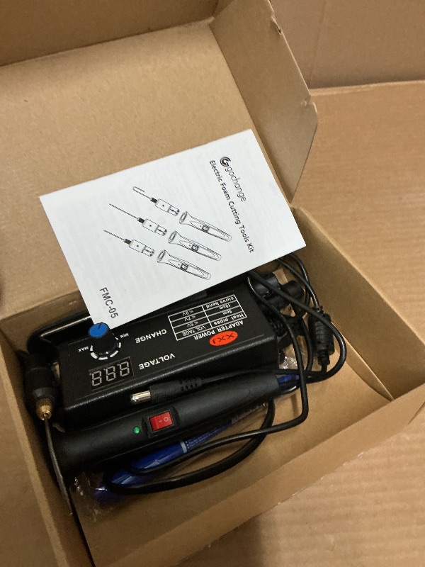 Photo 1 of 4 in 1 Foam Cutter Set with Digital Voltage Controller, GOCHANGE Electric Cutting Machine Pen Tools Kit, 100-240V /18W Styrofoam Cutting Pen with Electronic Voltage Transformer Adaptor