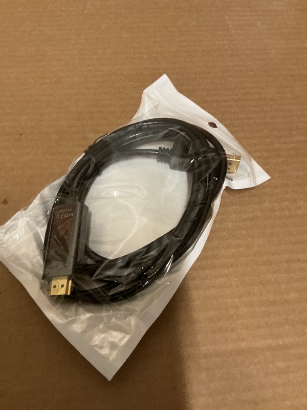 Photo 1 of 4K 60Hz Displayport to HDMI Cable 6ft, NOT HDMI to Displayport Adapter, Display Port to HDMI Cable 6feet for Dell Lenovo HP Laptop Desktop PC Monitor TV GPU NVIDIA AMD, DP to HDMI Adapter Cord Black