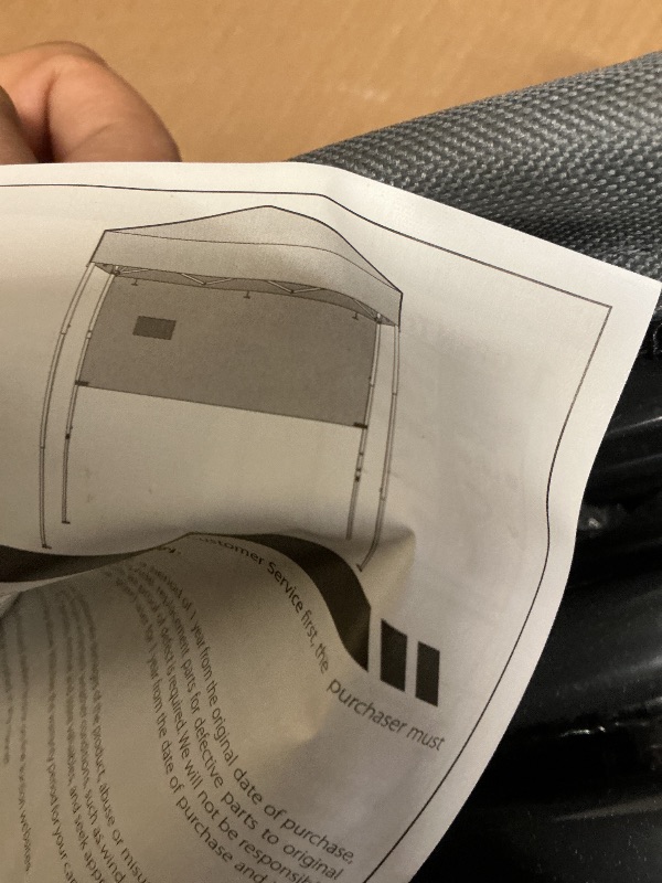 Photo 1 of 6x4ft Straight Leg Canopy with Adjustable Sun Wall 