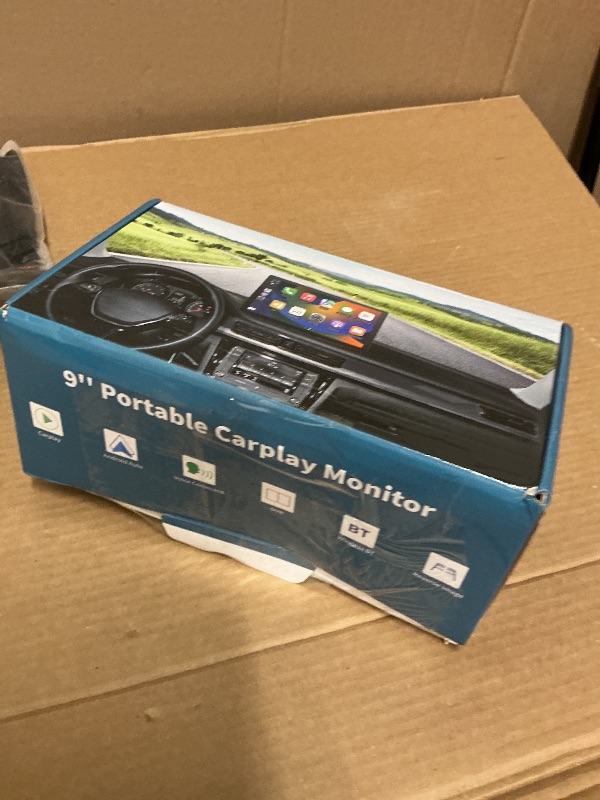 Photo 1 of 9" Wireless Carplay Screen for Car, Car Stereo with 4K Dash Cam & 1080P Backup Camera, Portable Apple Carplay & Android Auto Touchscreen, GPS Navigation/Mirror Link/Voice Control/Bluetooth