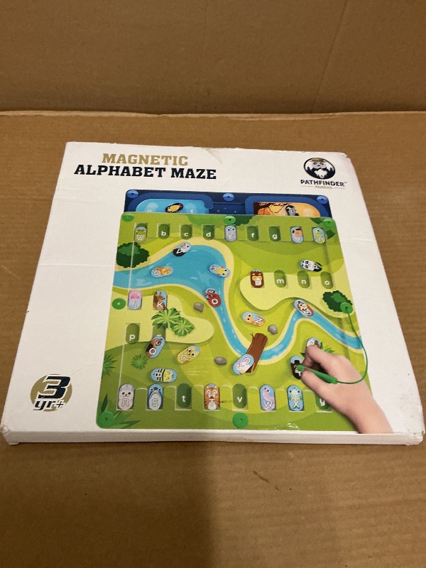 Photo 1 of 2 in 1 Animal Magnetic Alphabet Maze Board - ABC Learning Alphabet Games & Montessori Fine Motor Skills Toys for 3 4 5 Year Old Boys & Girls - Educational Letter Recognition Puzzle for Kids & Toddlers