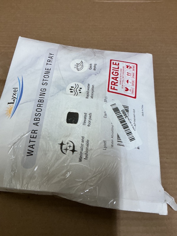 Photo 1 of 3PCS Water Absorbing Stone Tray, DryingNeat Diatomite Stone Sink Tray, Instant Dry Sink Coasters, Kitchen Sponge Hand Soap Holder, Countertop Fast Drying Counter Trays,8 * 4inch and 4 * 4inch