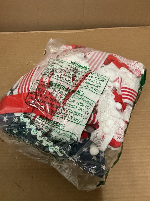 Photo 1 of 4th of July Decorations - Patriotic Memorial Day Decor - 4 x 2.3 Ft Rag American Flag Banner for Home Party Supplies - Fourth of July Deals Independence Day Accessories for Indoor Outdoor Decoration