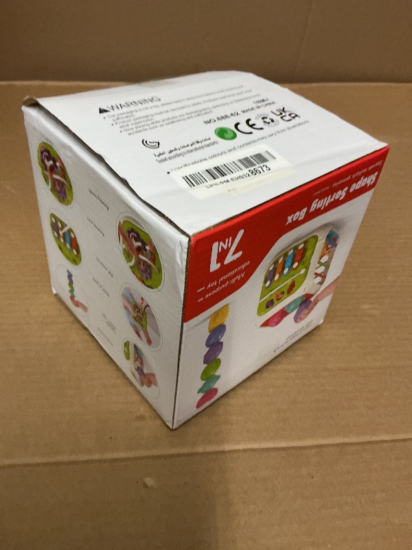 Photo 1 of 7 in1 Sensory Development Multifunctional Sensory Teething Toys for 2 Year Old Boy Girl,Shape Sorter Pull String Travel Car Toys for 18 Month