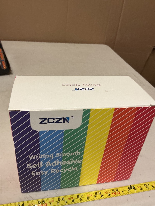 Photo 1 of 2400 Sheets Sticky Notes 3x3 Inches, 24 Pack ZCZN 6 Bright Color Self-Stick Note Pads, Colorful Sticky Notes Bulk, Easy to Post for Home, Office, School - 100 Sheets/Pad