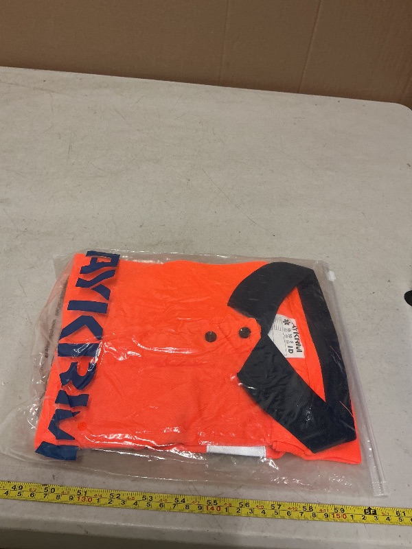 Photo 1 of A-SAFETY High Visibility Safety T Shirt Reflective Yellow Orange Short Sleeve Polo Shirt (Orange XS)