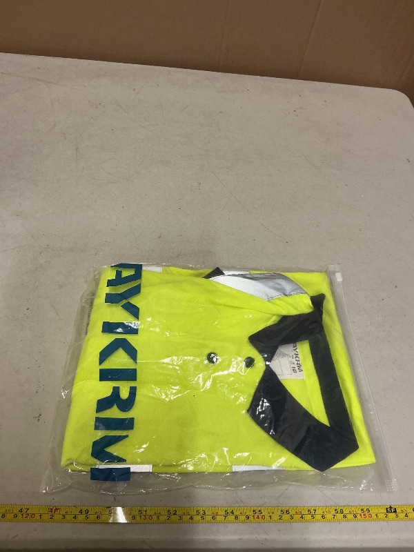 Photo 1 of A-SAFETY High Visibility Safety T Shirt Reflective Yellow Orange Short Sleeve Polo Shirt (Yellow XS)
