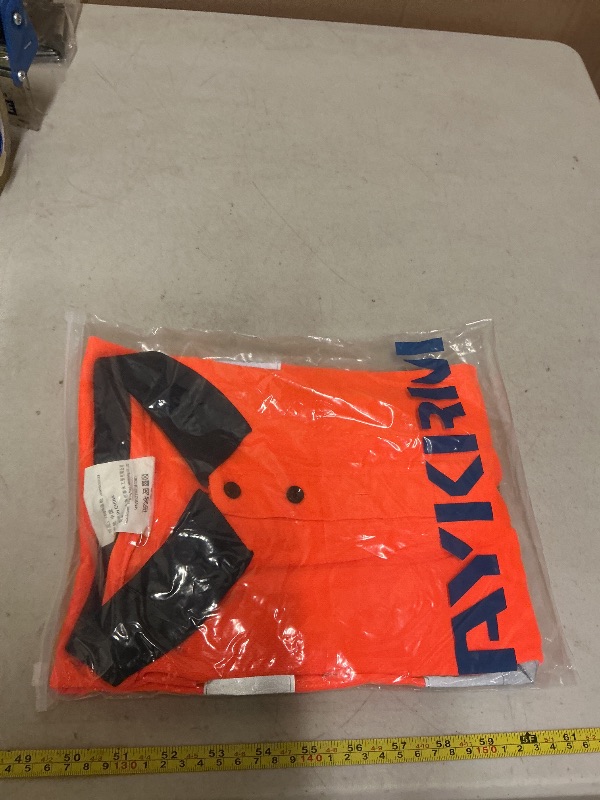 Photo 1 of A-SAFETY High Visibility Safety T Shirt Reflective Yellow Orange Short Sleeve Polo Shirt (Orange XS)
