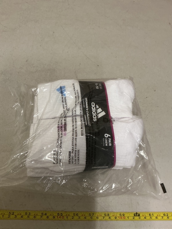 Photo 1 of adidas Women's Athletic Cushioned Crew Socks with Arch Support, 6-Pack, Durable, Moisture-Wicking