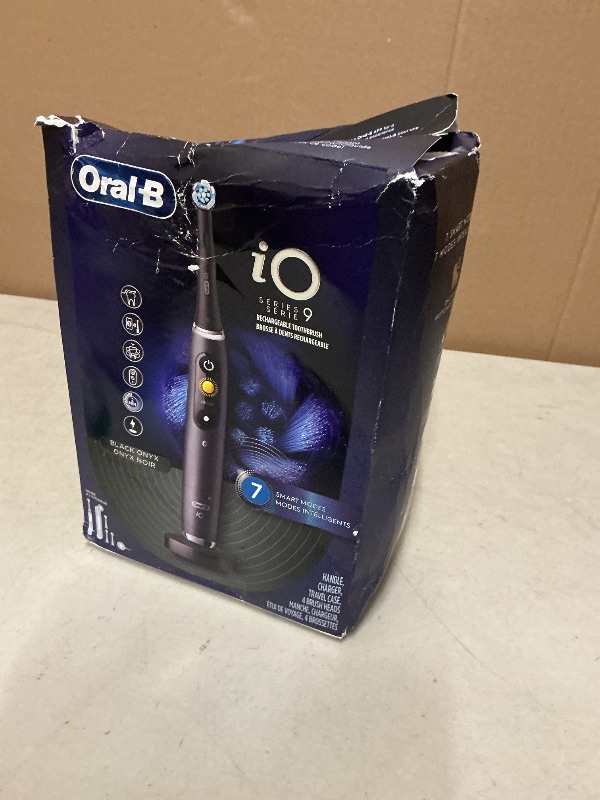 Photo 1 of Oral-B iO Series 9 Electric Toothbrush with 3 Replacement Brush Heads, Black Onyx