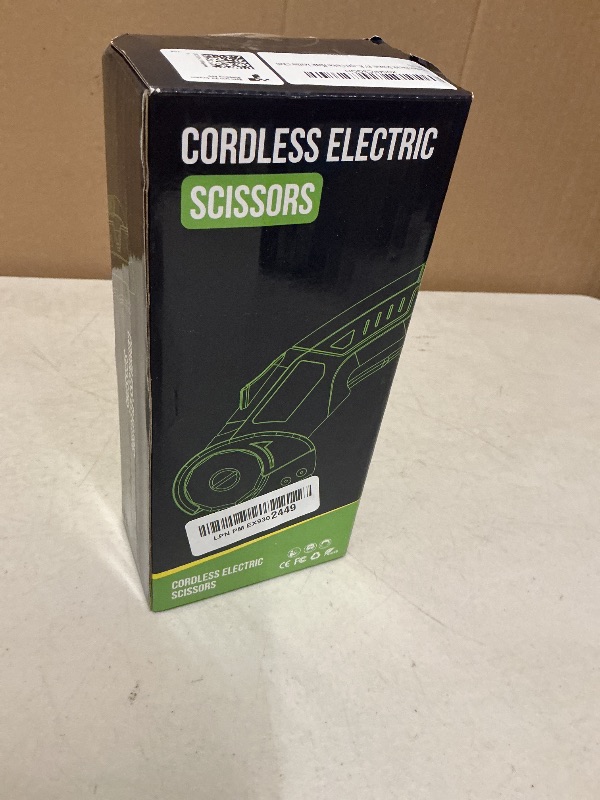 Photo 1 of Cordless Electric Scissors: 4V Rechargeable Rotary Cardboard Cutter, 3000mAh Battery, with LED Light, 2 Blades, Box Cutter for Fabric Carpet Carton Plastic Leather Cloth