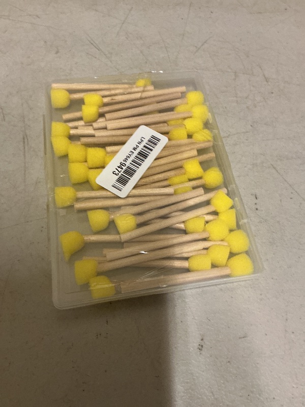 Photo 1 of 40PCS Round Sponge Foam Brush, 0.6'' Yellow Sponge Brushes for Painting, Sponges Paint Brushs Wooden Handle Foam Brush Sponges Paint Brushes for DIY Arts and Painting Crafts