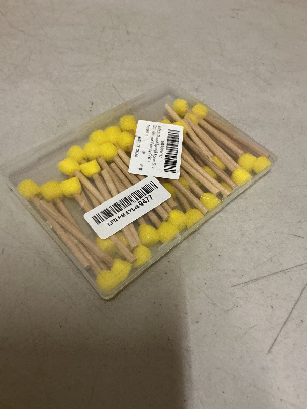 Photo 1 of 40PCS Round Sponge Foam Brush, 0.6'' Yellow Sponge Brushes for Painting, Sponges Paint Brushs Wooden Handle Foam Brush Sponges Paint Brushes for DIY Arts and Painting Crafts