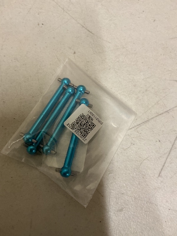 Photo 1 of 4pcs RC Dog Bone Drive Shaft, Aluminium Alloy Front and Rear Dog Bone for TT02B 1/10 RC Car(Blue)