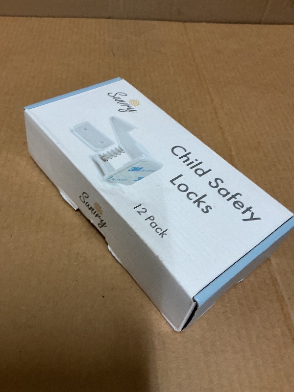 Photo 1 of 12 Pack Cabinet Locks Child Safety | Baby Safety Cabinet Locks NO Drilling 3M Adhesive Baby Proof Drawer Lock Child proofing cabinets latches for Kids Latch for Drawers & Door Child Safety Locks