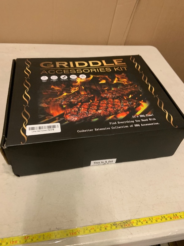 Photo 1 of 35PCS Griddle Accessories Kit, Flat Top Grill Accessories Set for Blackstone and Camp Chef, Grill Spatula Set with Enlarged Spatulas, Basting Cover, Scraper for Outdoor Barbecue