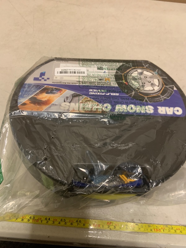 Photo 1 of Snow-Chains Auto Fixing 1 Min Quick Fit Easy Installation Tire-Chains, Portable Reusable Universal Emergency Tire Traction Chain for Passenger Car, Pickup Trucks and SUV - Set of 2