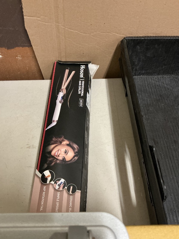 Photo 1 of 3/4 Inch Curling Iron Professional, Ceramic Tourmaline Curl Wand Barrel, Hair Curler Iron for Short Hair,Glove Include, Glove Include, Gold