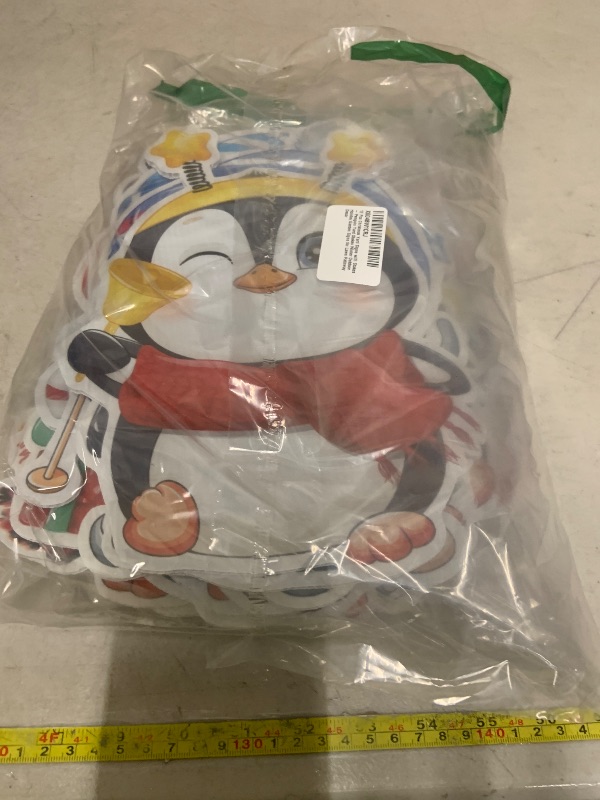 Photo 1 of 12 Pcs Christmas Yard Signs with Stakes - Penguin Yard Stakes Winter Outdoor Holiday Garden Signs for Lawn Pathway Decor