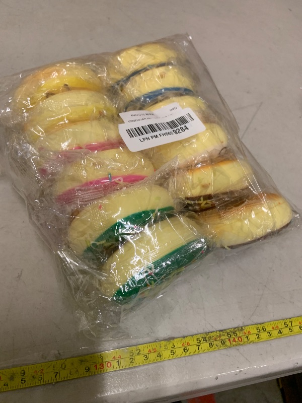 Photo 1 of 12 Pcs Fake Donuts, 3.1 inches Artificial Stress Relief Donuts Foam Squeeze ,6 Colors Fake Doughnut Model for Donut Party Favors Birthday Party Shop Decoration