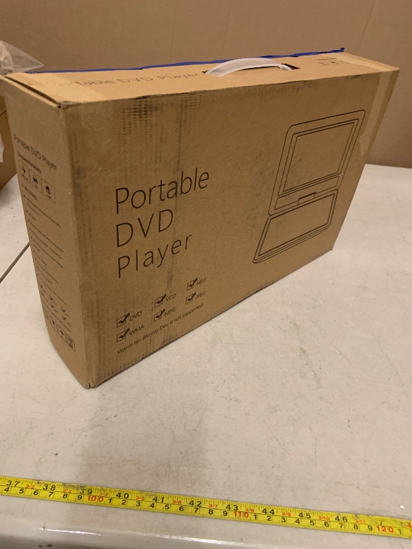 Photo 1 of 11.5" Portable DVD Player with 9.5" Swivel Screen, 5-Hours Rechargeable Battery,Car DVD Player for Kids,Support CD/DVD/SD Card/USB,Regions Free,Dual Speakers,Black