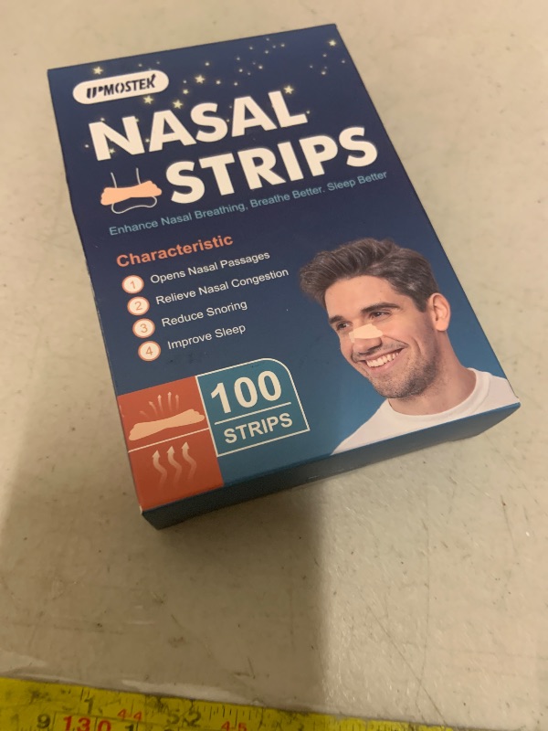 Photo 1 of 100Pcs Nasal Strips for Snoring, Extra Strength Nose Strips Breathing, Nose Tape for Sports and Sleep, Anti Snoring Strips Help Stop Snoring and Nasal Congestion Relief