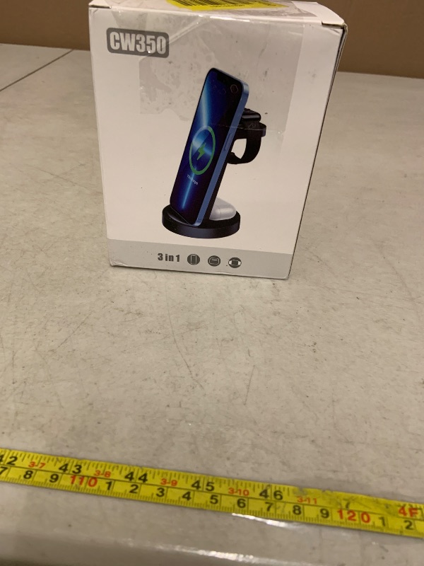 Photo 1 of 3 in 1 Charging Station for Apple Device, Wireless Charger for iPhone 16e 16 15 14 13 12 11 Pro Max & Apple Watch iwatch- Charging Stand Dock for AirPods