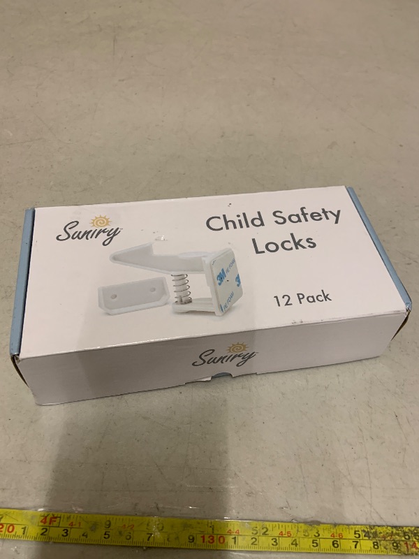 Photo 1 of 12 Pack Cabinet Locks Child Safety | Baby Safety Cabinet Locks NO Drilling 3M Adhesive Baby Proof Drawer Lock Child proofing cabinets latches for Kids Latch for Drawers & Door Child Safety Locks