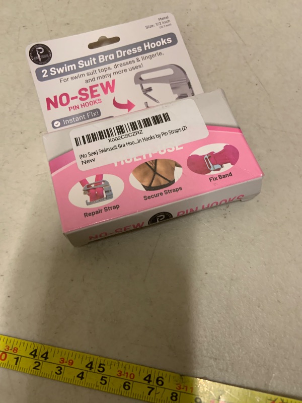 Photo 1 of (No Sew) Swimsuit Bra Hooks Replacement, ½ Inch, Metal, Pin Hooks by Pin Straps (2)