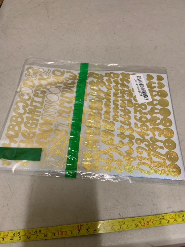 Photo 1 of 1730 Alphabet Letter Stickers, 10 Sheets Self Adhesive Monogram Stickers Upgraded Cute Handwriting Letter Vinyl Stickers for DIY Crafts Art Making Cards Notebook Decor (Glitter Gold, M)