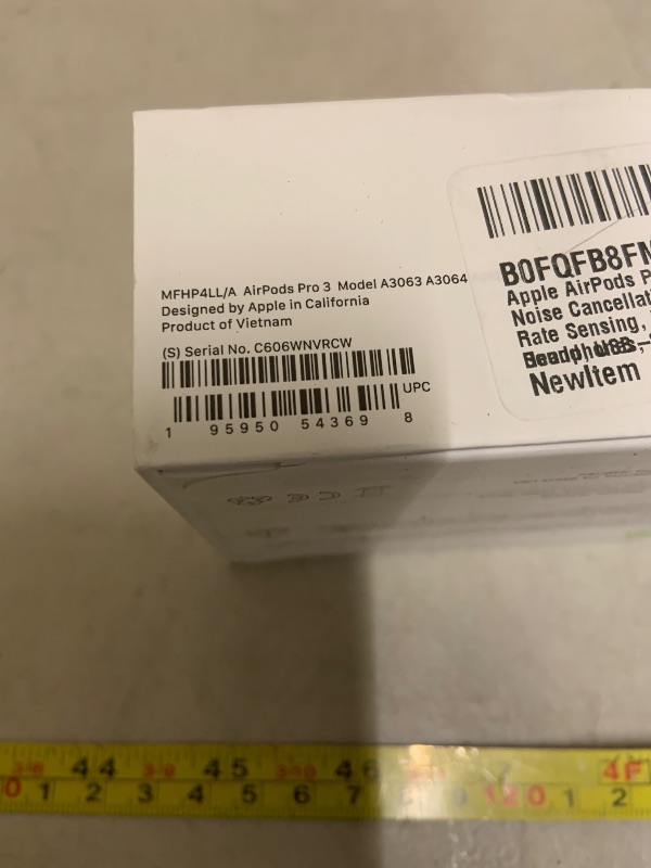Photo 1 of *SEE CLERK NOTES* Apple AirPods Pro 3 Wireless Earbuds, Active Noise Cancellation, Live Translation, Heart Rate Sensing, Hearing Aid Feature, Bluetooth Headphones, Spatial Audio, High-Fidelity Sound, USB-C Charging