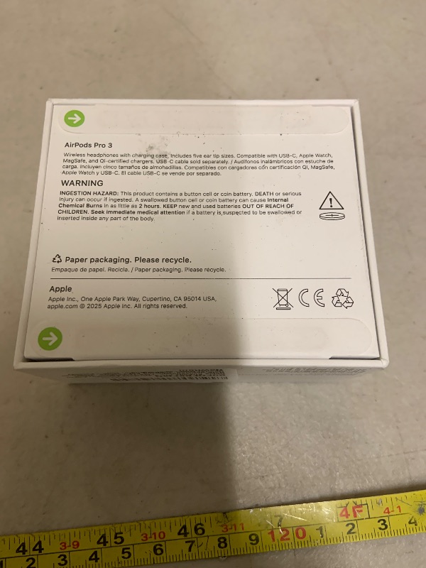 Photo 1 of *SEE CLERK NOTES* Apple AirPods Pro 3 Wireless Earbuds, Active Noise Cancellation, Live Translation, Heart Rate Sensing, Hearing Aid Feature, Bluetooth Headphones, Spatial Audio, High-Fidelity Sound, USB-C Charging