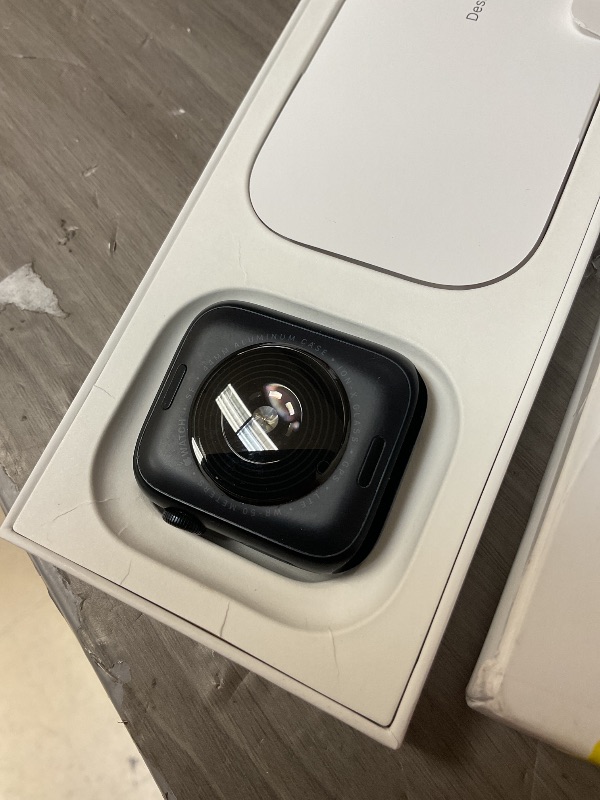 Photo 1 of Apple Watch SE (2nd Gen) [GPS 40mm] Smartwatch with Midnight Aluminum Case with Midnight Sport Band S/M. Fitness and Sleep Trackers, Crash Detection, Heart Rate Monitor, Retina Display