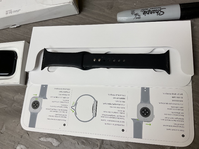 Photo 1 of Apple Watch SE (2nd Gen) [GPS 40mm] Smartwatch with Midnight Aluminum Case with Midnight Sport Band S/M. Fitness and Sleep Trackers, Crash Detection, Heart Rate Monitor, Retina Display