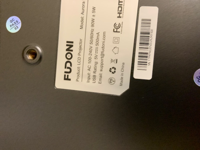 Photo 1 of [Electric Focus/High Brightness] FUDONI Projector with WiFi and Bluetooth, Native 1080P 1500 ANSI 4K Support, Outdoor Movie Projector Max 300'' Display, for iOS/Android/TV Stick/HDMI/USB/Laptop